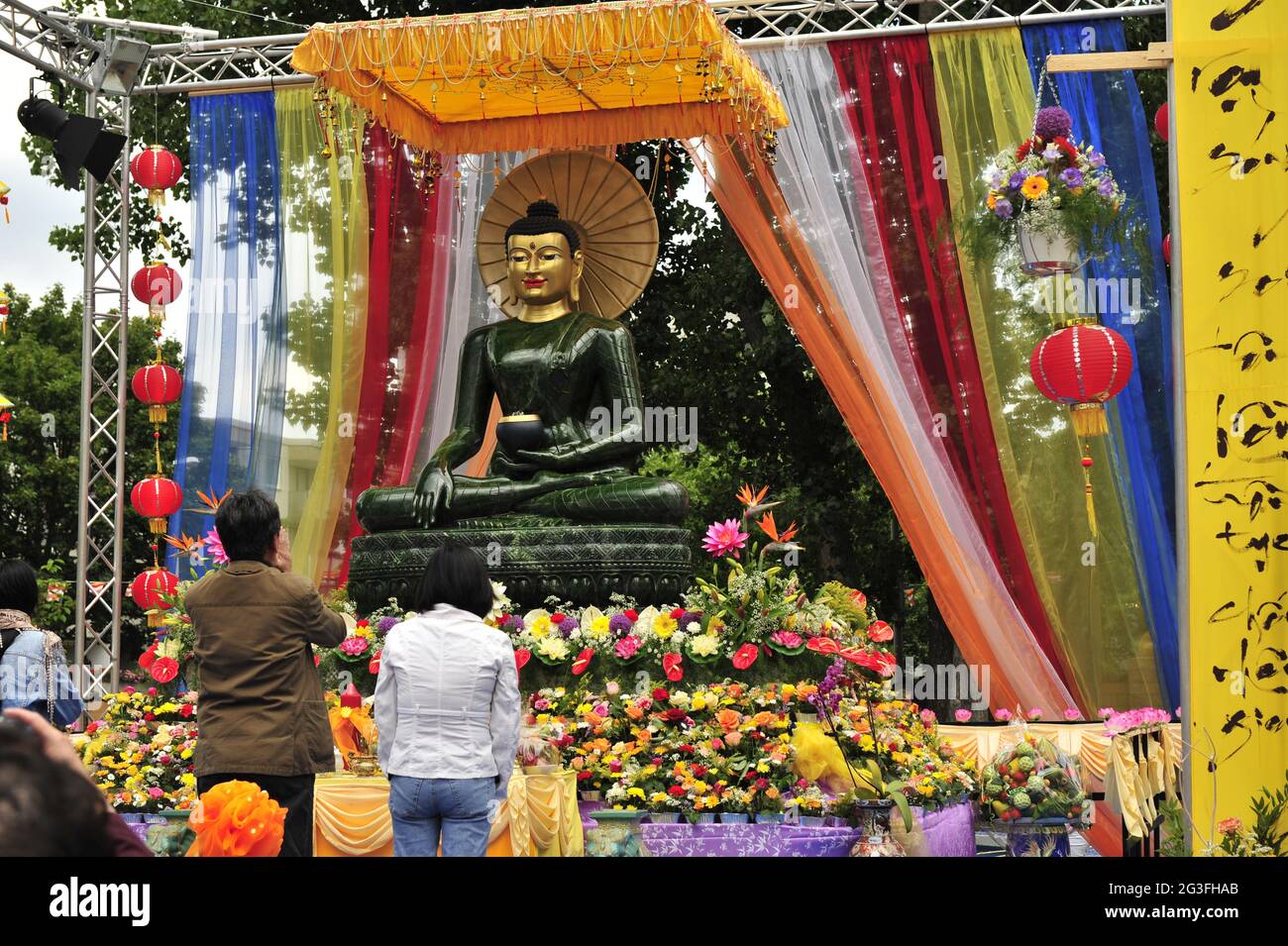 Statua del Buddha di Giada Foto Stock