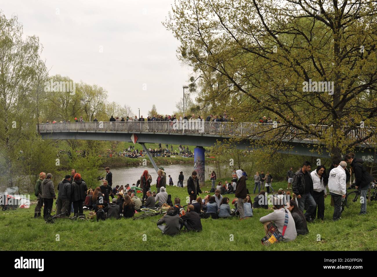 Internationales 1 mai-Fest auf dem FaustgelÃ¤nde Foto Stock