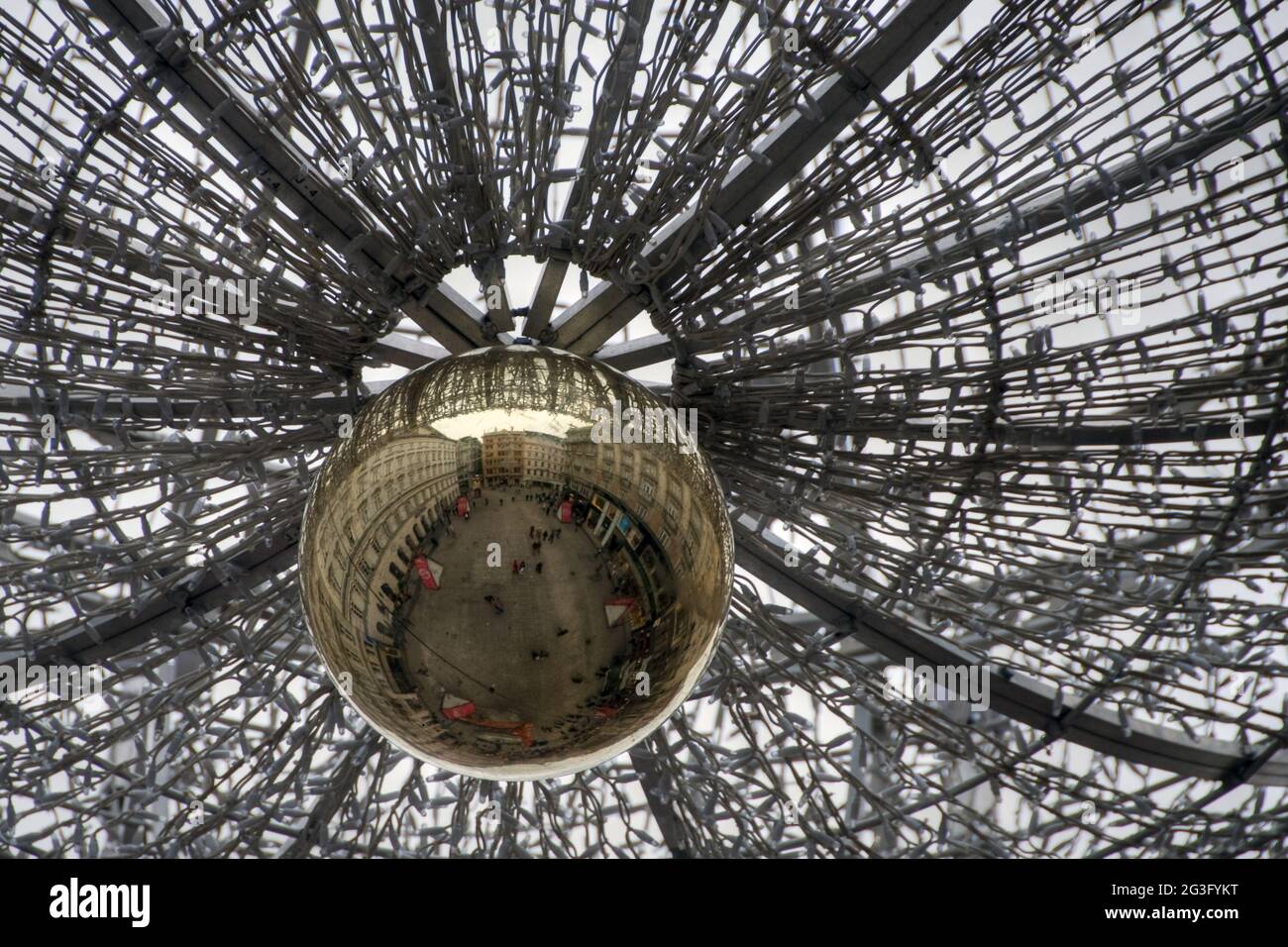 Decorazioni stradali, Vienna, gennaio 2009 Foto Stock