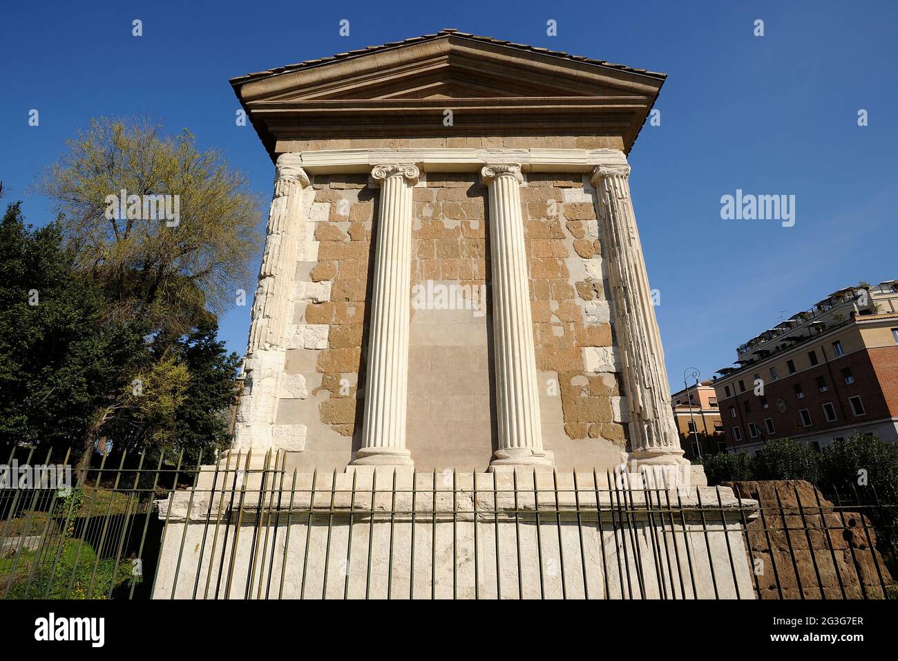 Italia, Roma, foro Boario, tempio di Portuno Virilis Foto Stock