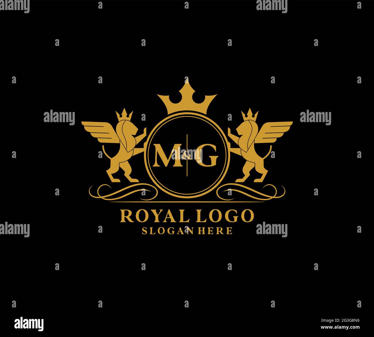 MG Letter Lion Royal Luxury Heraldic, Crest Logo template in arte  vettoriale per ristoranti, Royalty, Boutique, Cafe, Hotel, Araldica,  Gioielli, Moda e Immagine e Vettoriale - Alamy