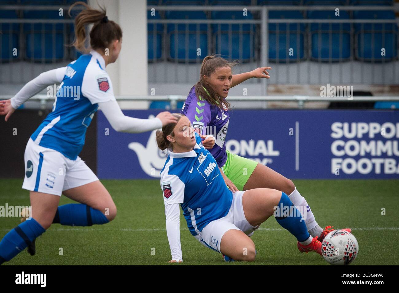 Solihull, Inghilterra 28 marzo 2021. Barclays fa Super League femminile partita tra le donne di Birmingham City e le donne di Bristol City. Foto Stock