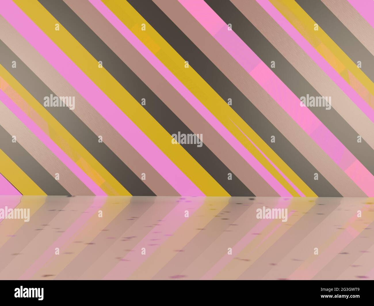 trama colorata con verme con linee. Moderna illustrazione geometrica astratta con doghe. Il modello può essere utilizzato per annunci commerciali, opuscoli, opuscoli. Foto Stock