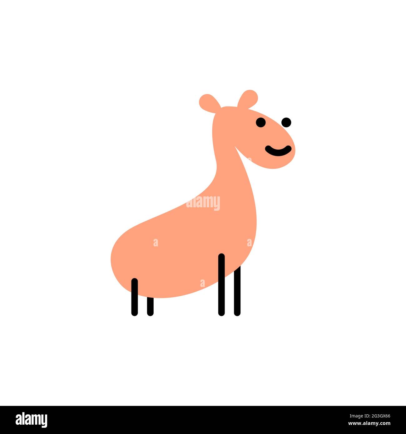 Giraffa. Logo vettoriale in grassetto Illustrazione Vettoriale