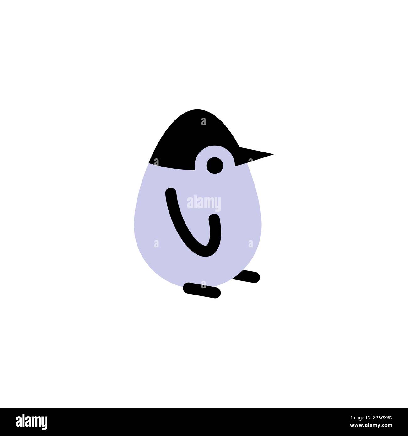 Pinguino. Logo vettoriale in grassetto Illustrazione Vettoriale