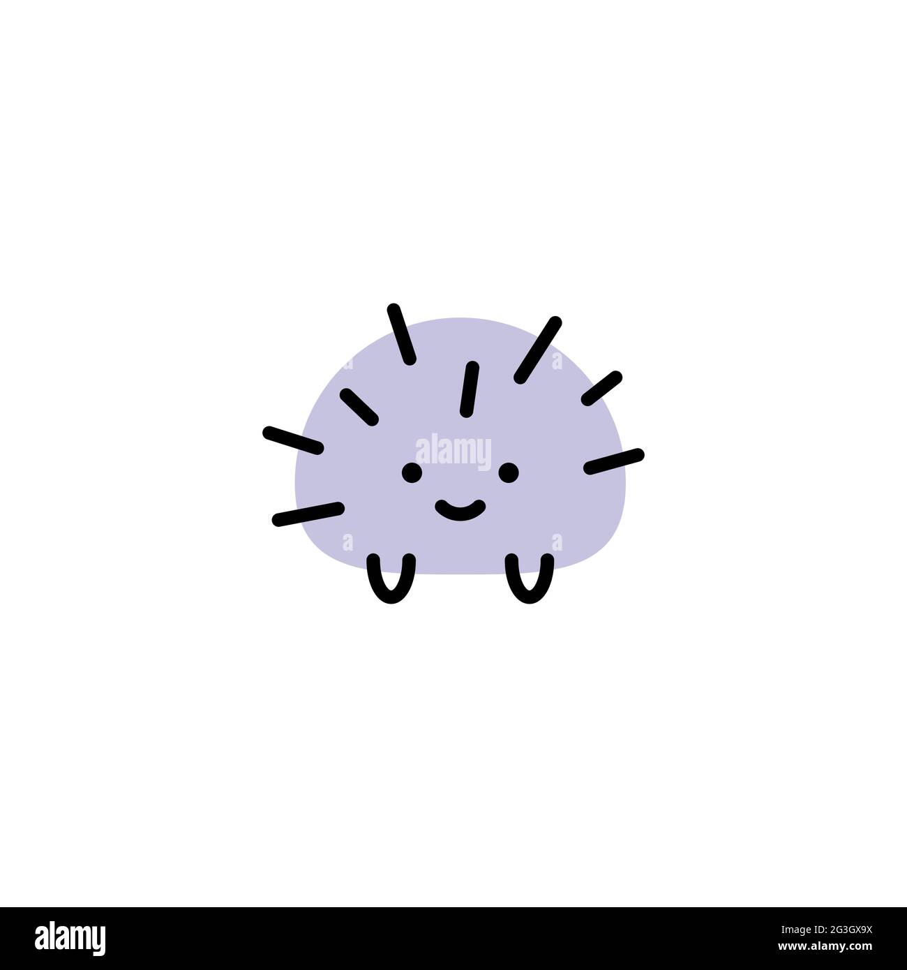 Hedgehog. Logo vettoriale in grassetto Illustrazione Vettoriale