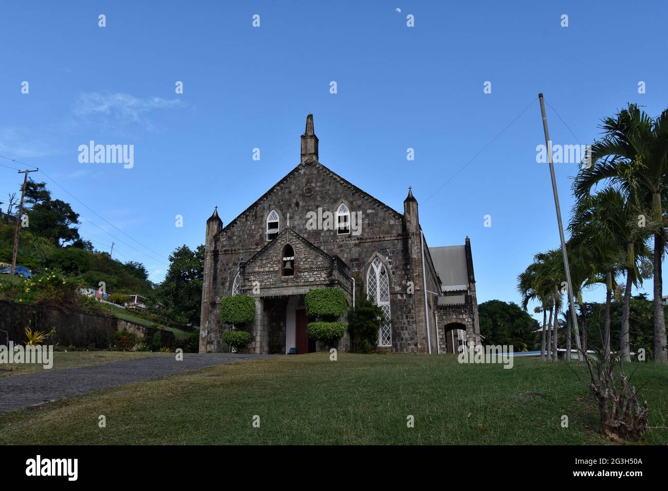 Calliaqua, San Vincenzo e Grenadine - 4 gennaio 2020: La Chiesa Anglicana di San Paolo. Foto Stock