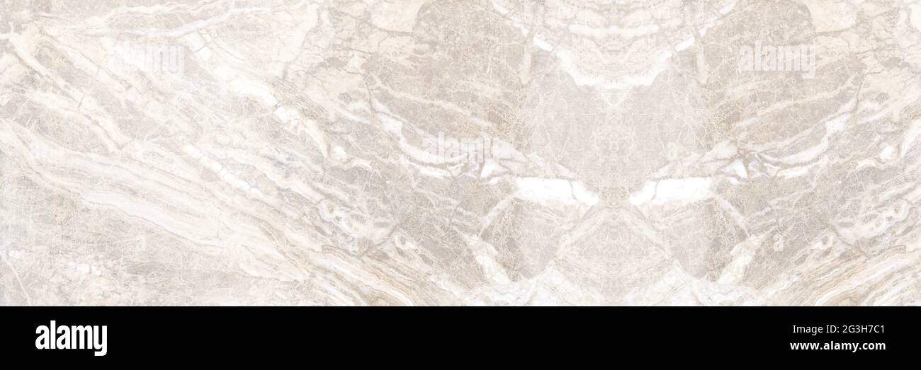 Marmo di avorio lucido. Vera e propria struttura in pietra di marmo naturale e sfondo della superficie. Mattonelle in marmo di breccia naturale per pareti e pavimenti in ceramica, Emperador Foto Stock