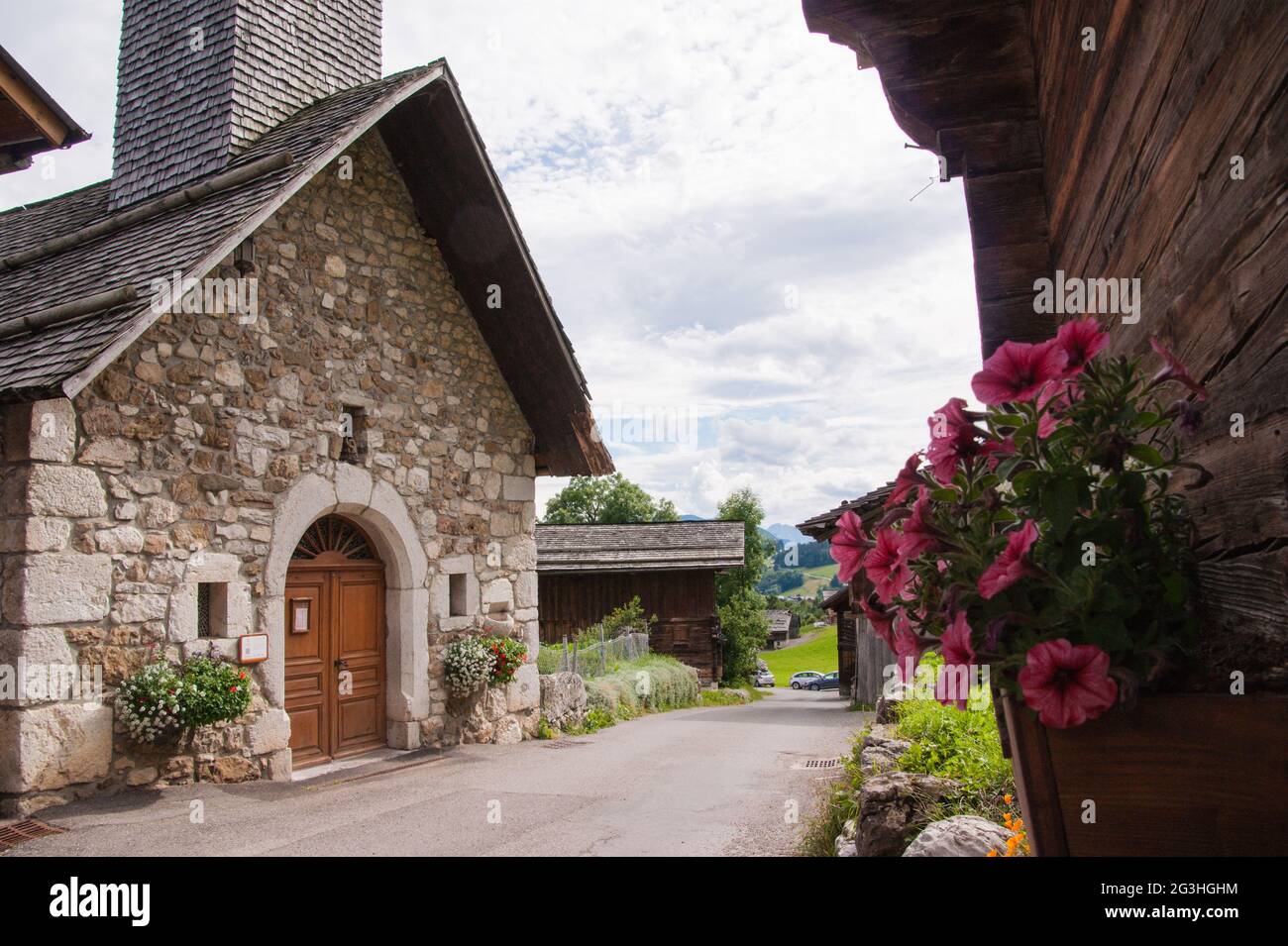 Casa Alpina Foto Stock