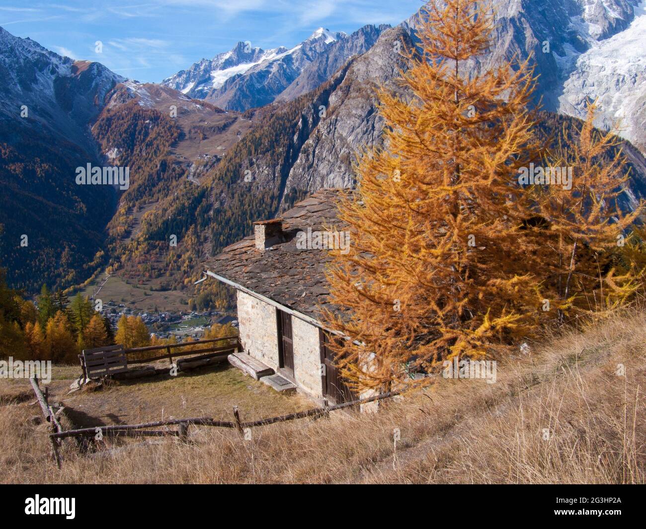 Autunno nelle Alpi italiane Foto Stock