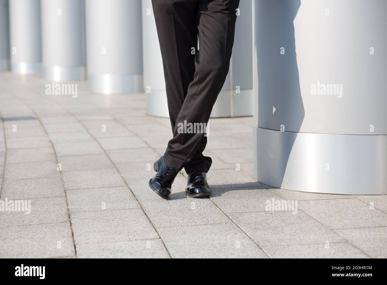 Imprenditore per le gambe Foto Stock