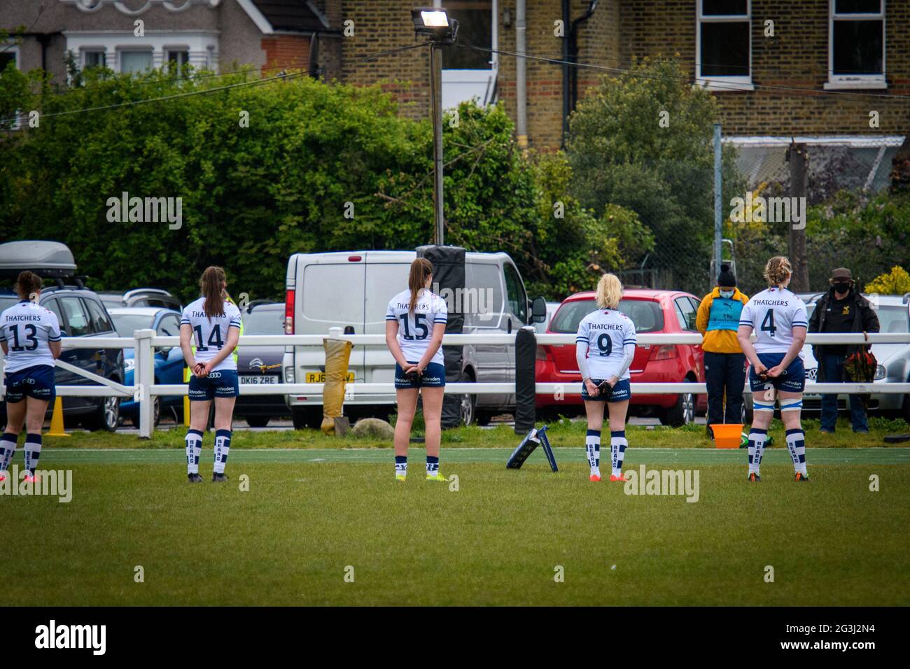 Acton, Londra, Inghilterra 08 maggio 2021. Allianz Premier 15s round 18 match tra Wasps Ladies e Bristol Bears Women Foto Stock