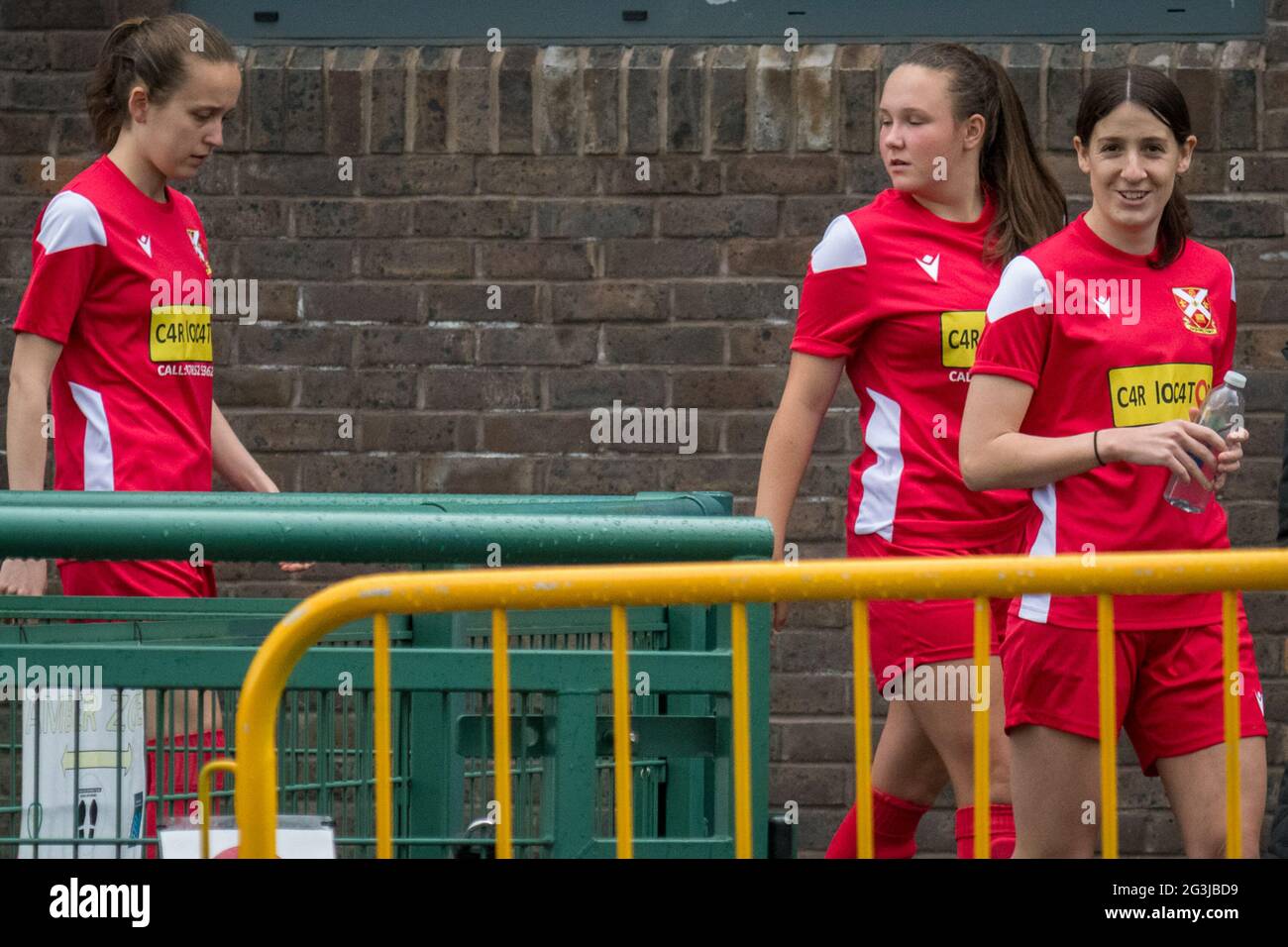 Ystrad Mynach, Galles 16 maggio 2021. Orchard Welsh Premier Women's League match tra Cascade Youth Club Ladies e Abergavenny Women. Foto Stock