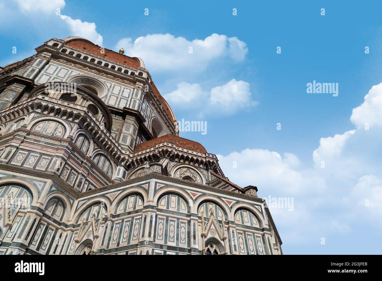 Vista sul Duomo di Firenze Foto Stock