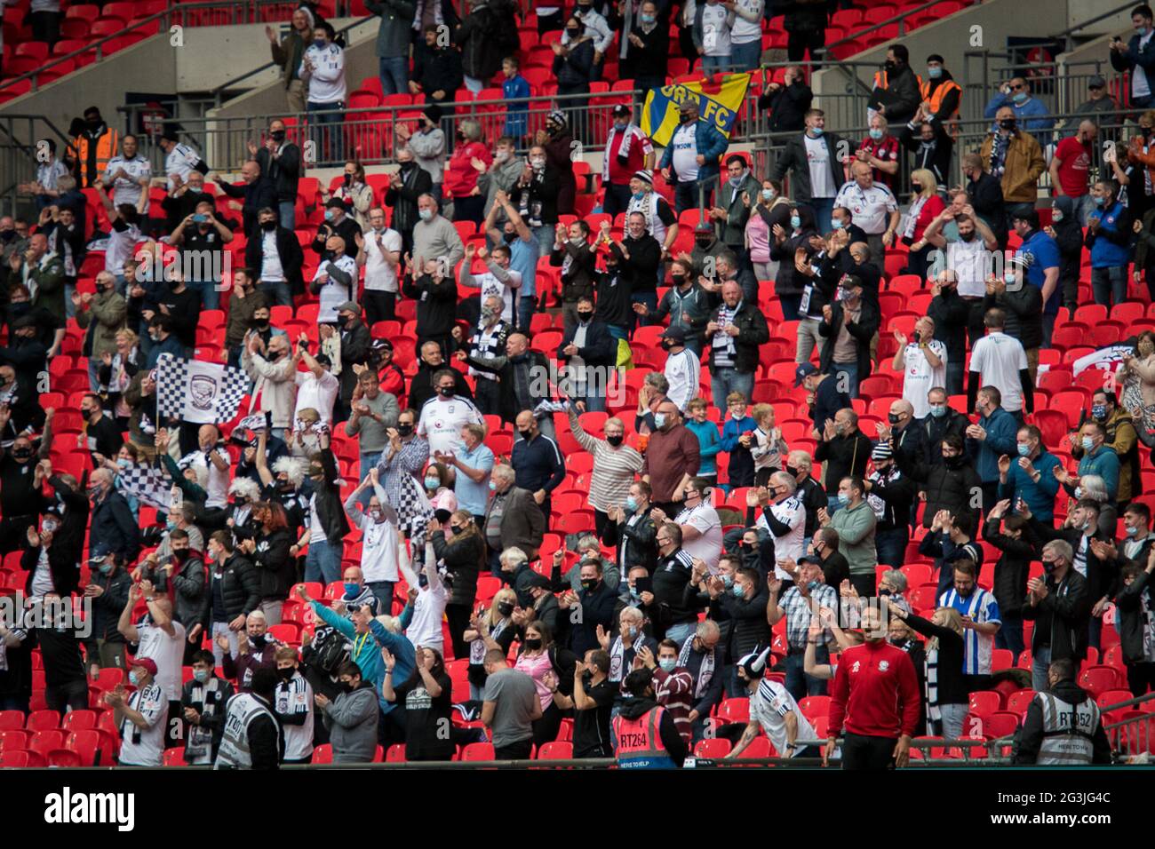 Londra, Inghilterra 22 maggio 2021. La finale del Buildbase fa Trophy tra Hereford FC e Hornchurch FC ha giocato allo stadio di Wembley. Foto Stock