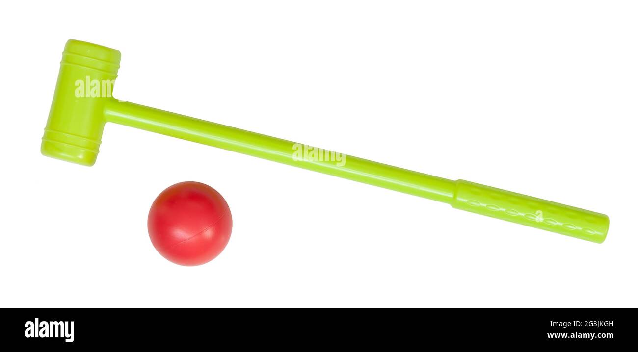 Martello giocattolo grande isolato Foto Stock
