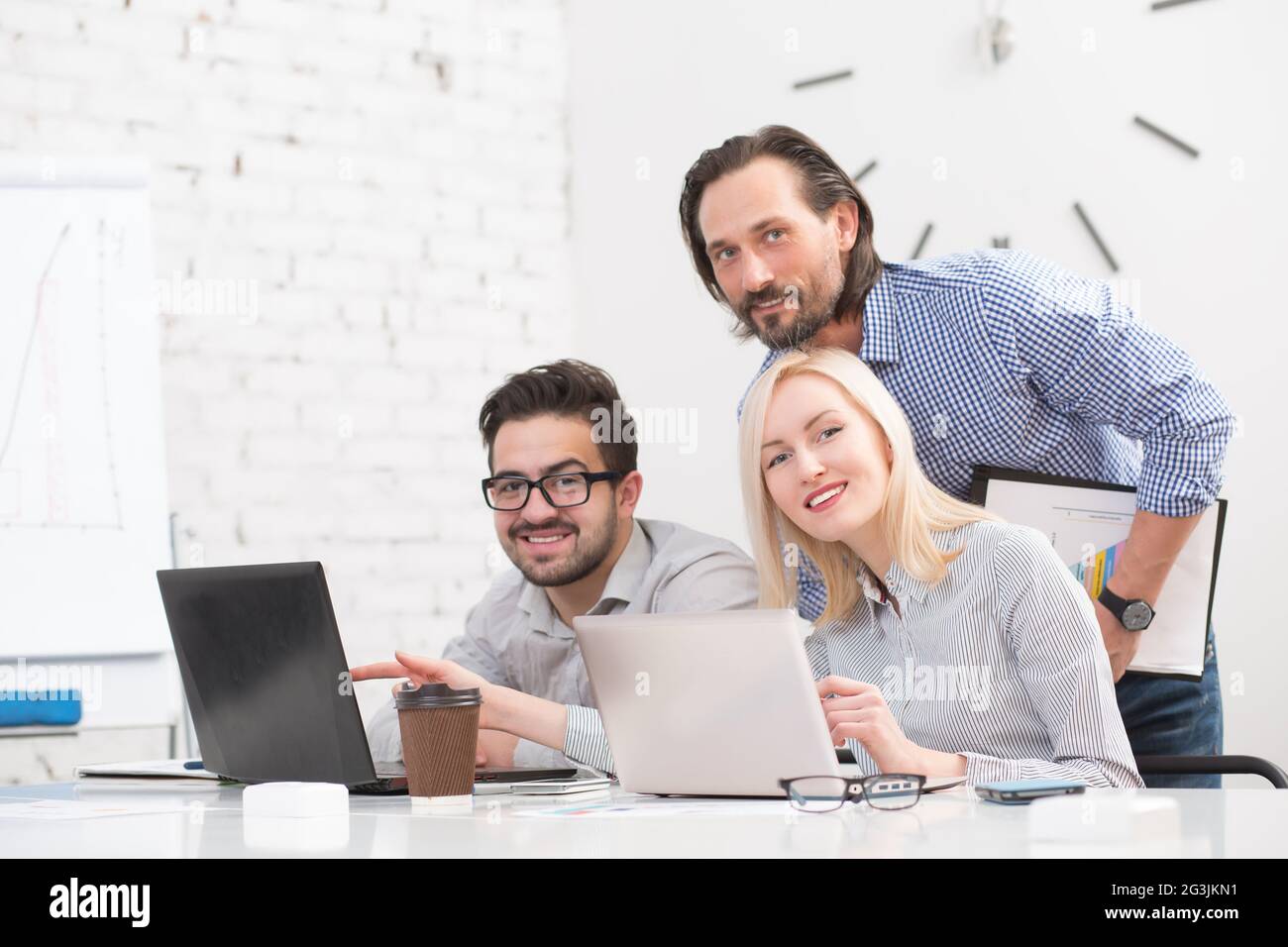 Coworking di businessteam Foto Stock
