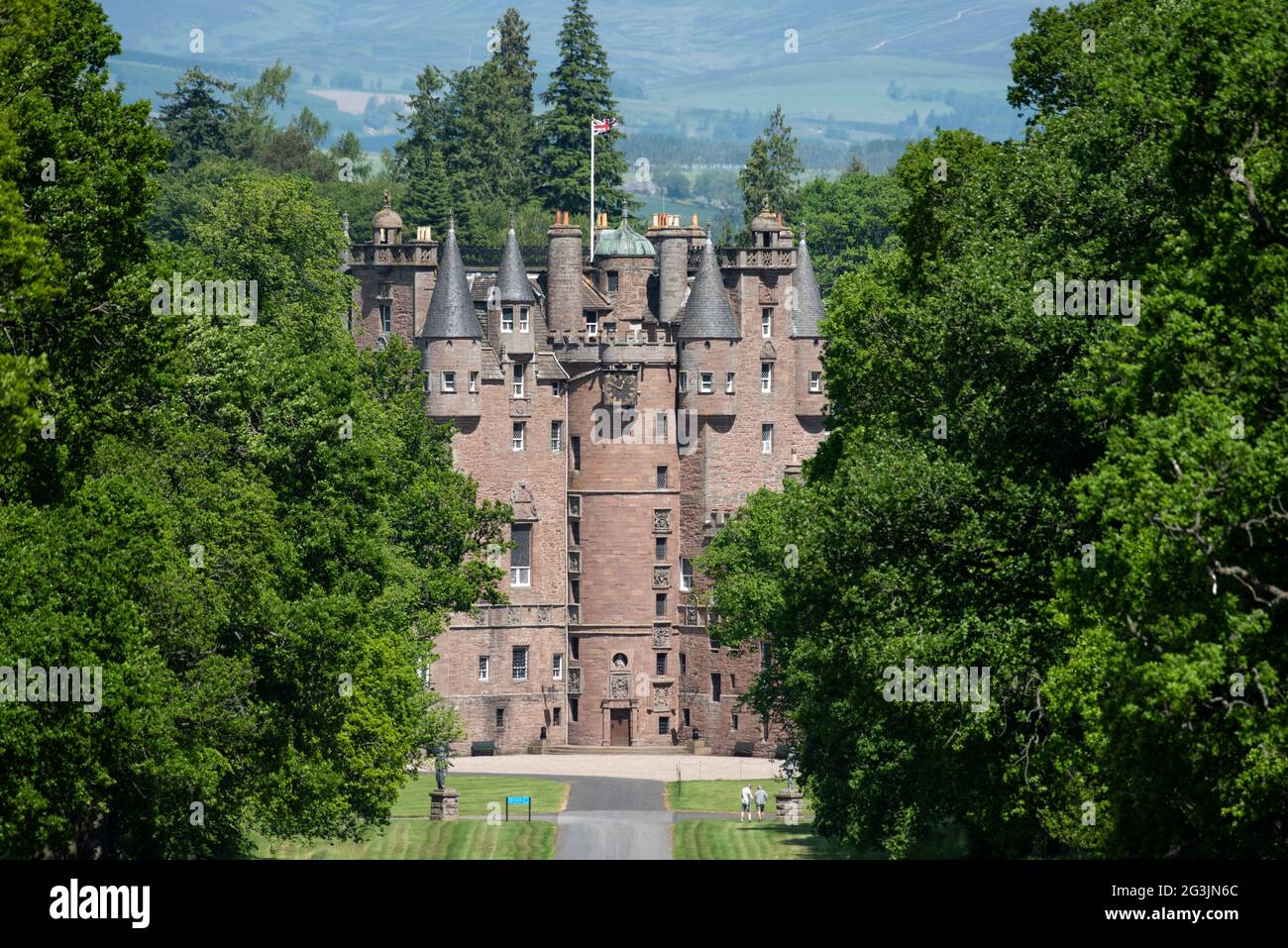 Glamis Castle, Angus, Scozia. Foto Stock