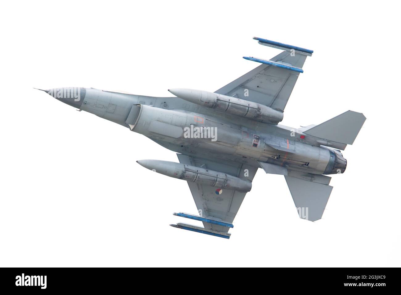 LEEUWARDEN, Paesi Bassi - 26 Maggio: F-16 durante un comparisontest con un F-35 in Europa il 26 maggio 2016 in Leeuwarden. T Foto Stock