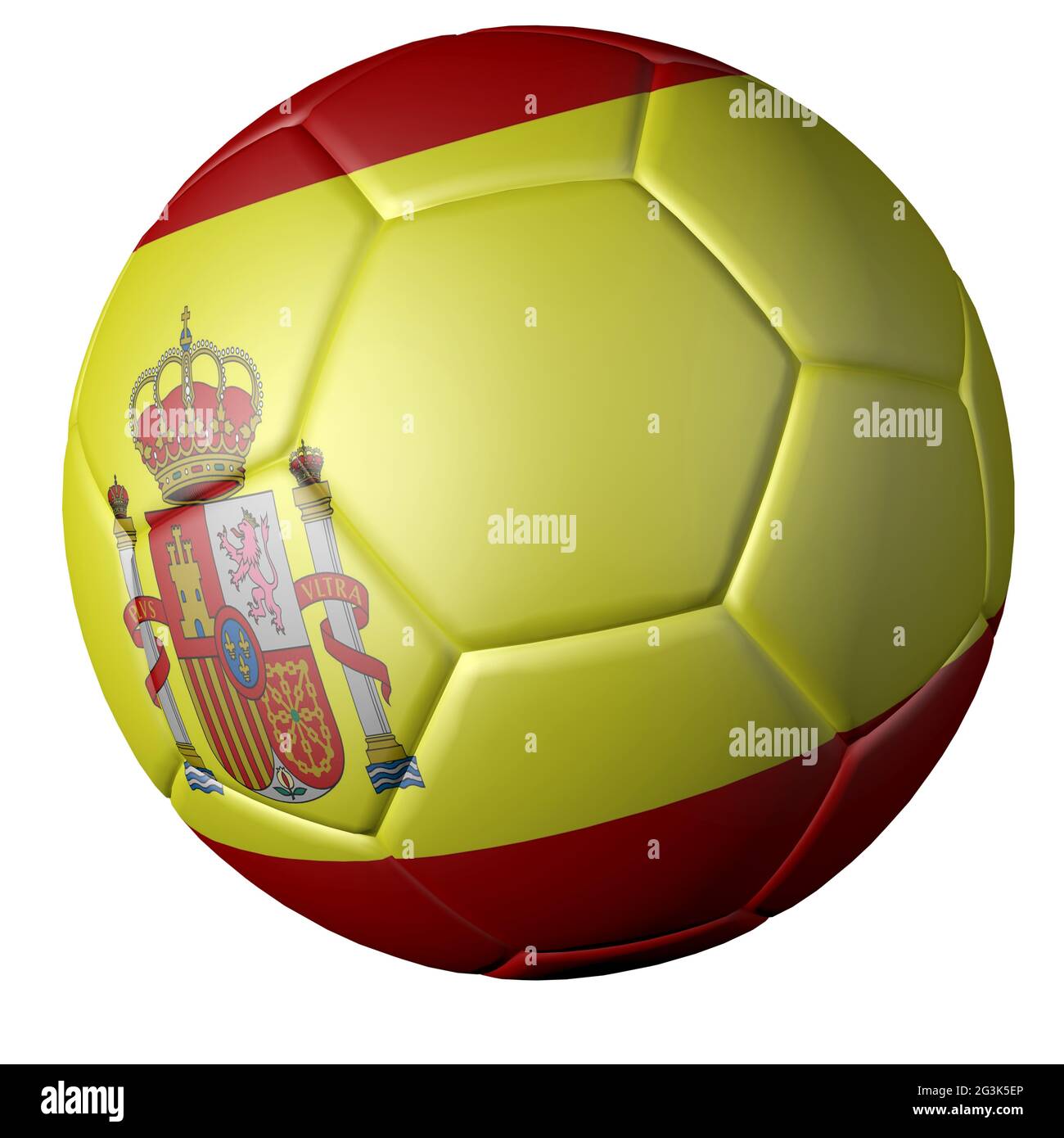Pallone da calcio con la bandiera spagnola Foto Stock