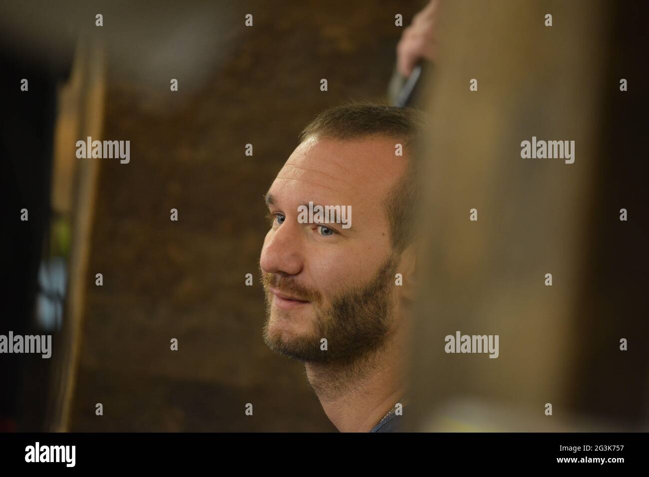 Bielorussia. Minsk - 15.04.2016: Nicolas James Vuichich è un oratore motivazionale australiano in occasione di un incontro a Minsk. Foto Stock