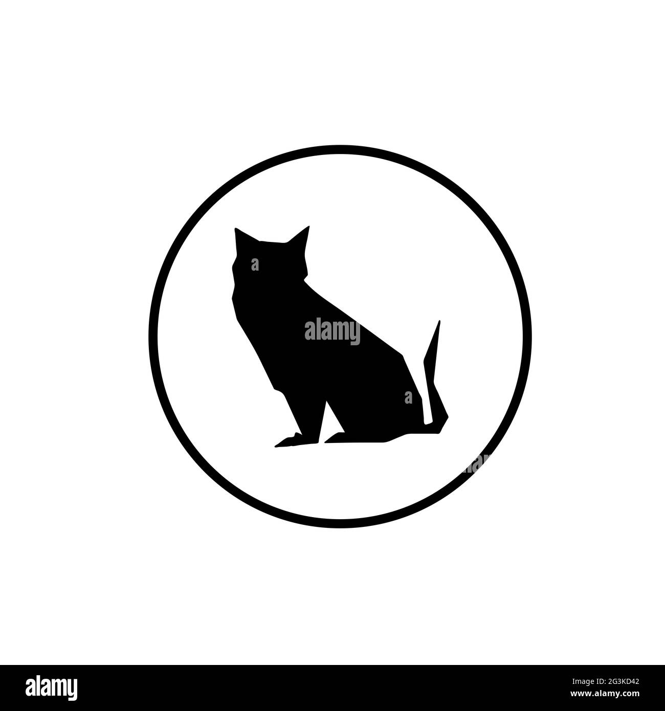 Immagine del simbolo del gatto della carta Foto Stock