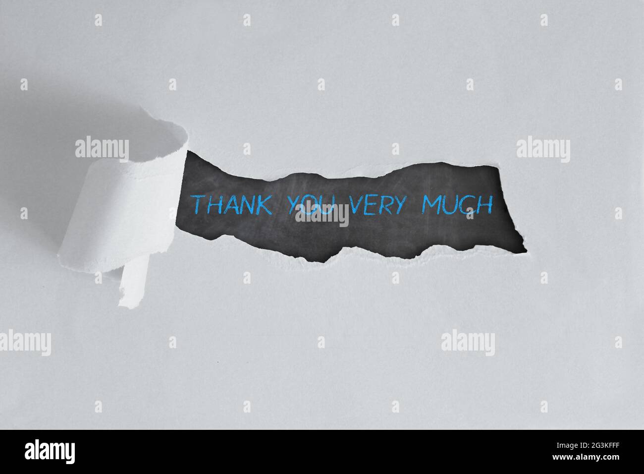 Grazie lettere Foto Stock