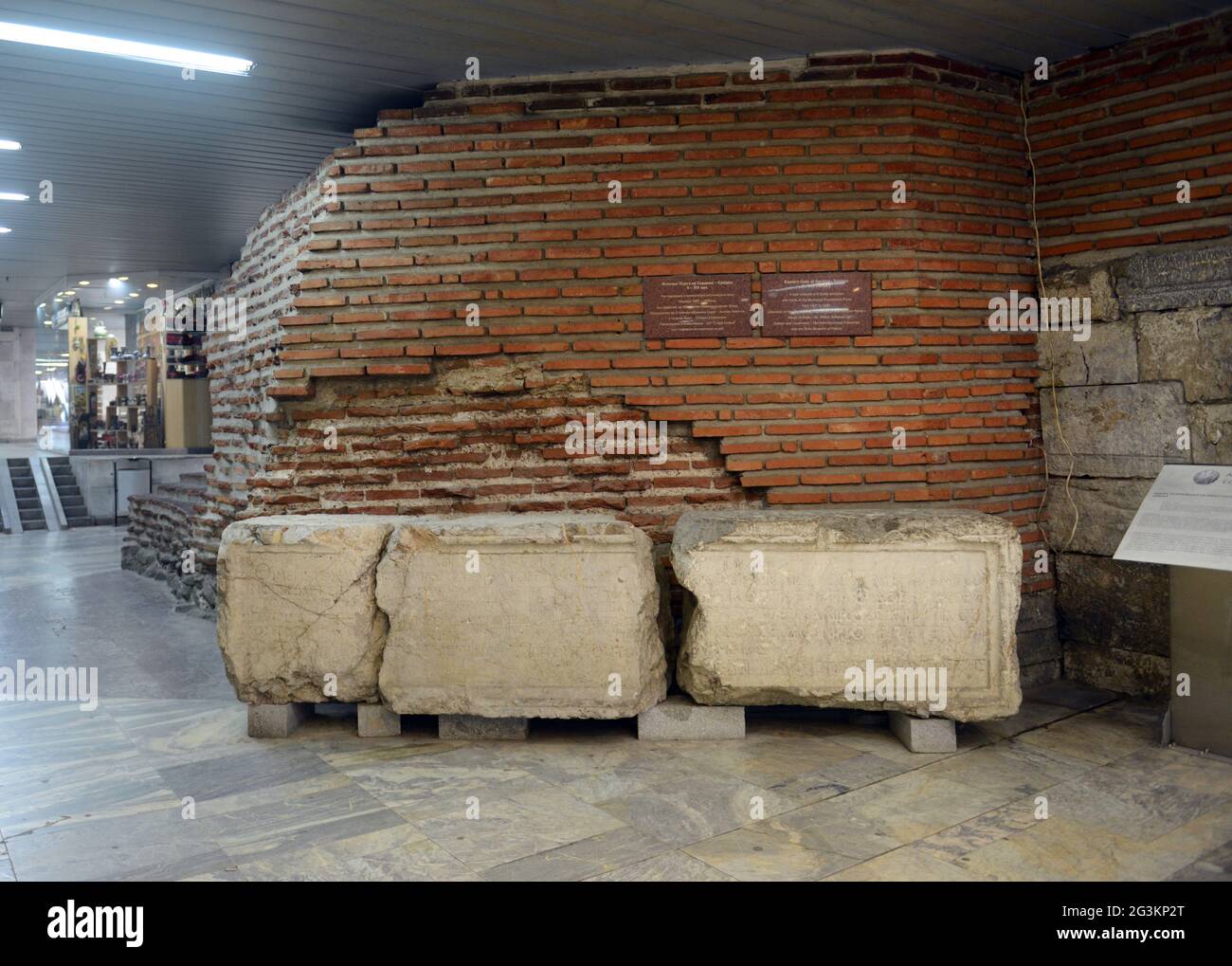 L'antico complesso archeologico di Serdica a Sofia, Bulgaria. Foto Stock