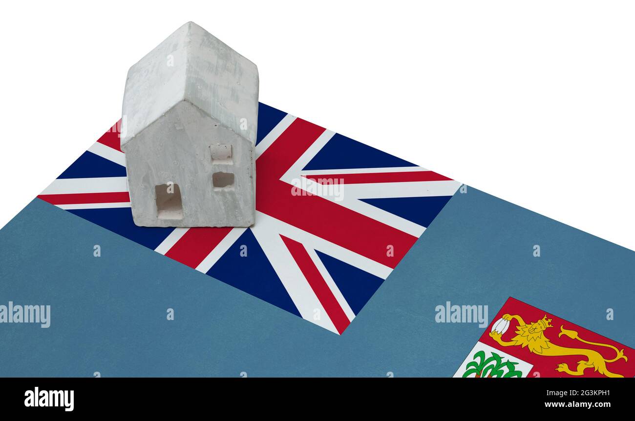 Piccola casa su una bandiera - Figi Foto Stock