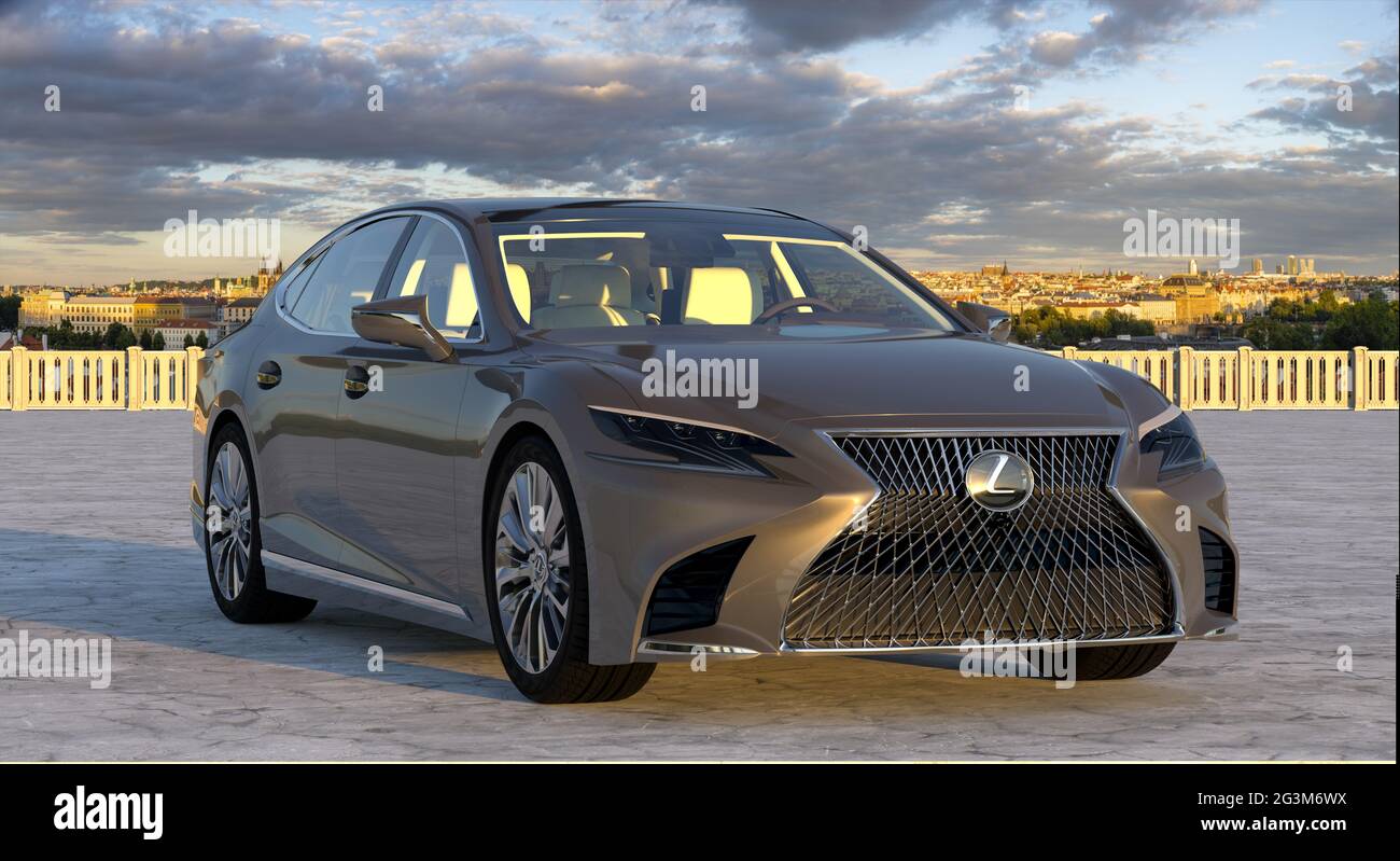 Lexus Ls 500 Nel Parcheggio Foto Stock - Alamy