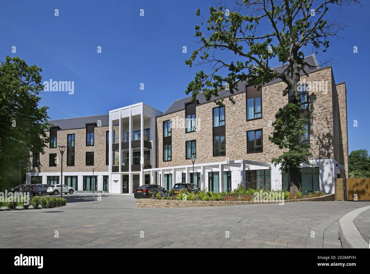 Hammerson House, una nuova casa di lusso sulla Bishops Avenue, Highgate - una delle strade più costose di Londra. REGNO UNITO. Foto Stock
