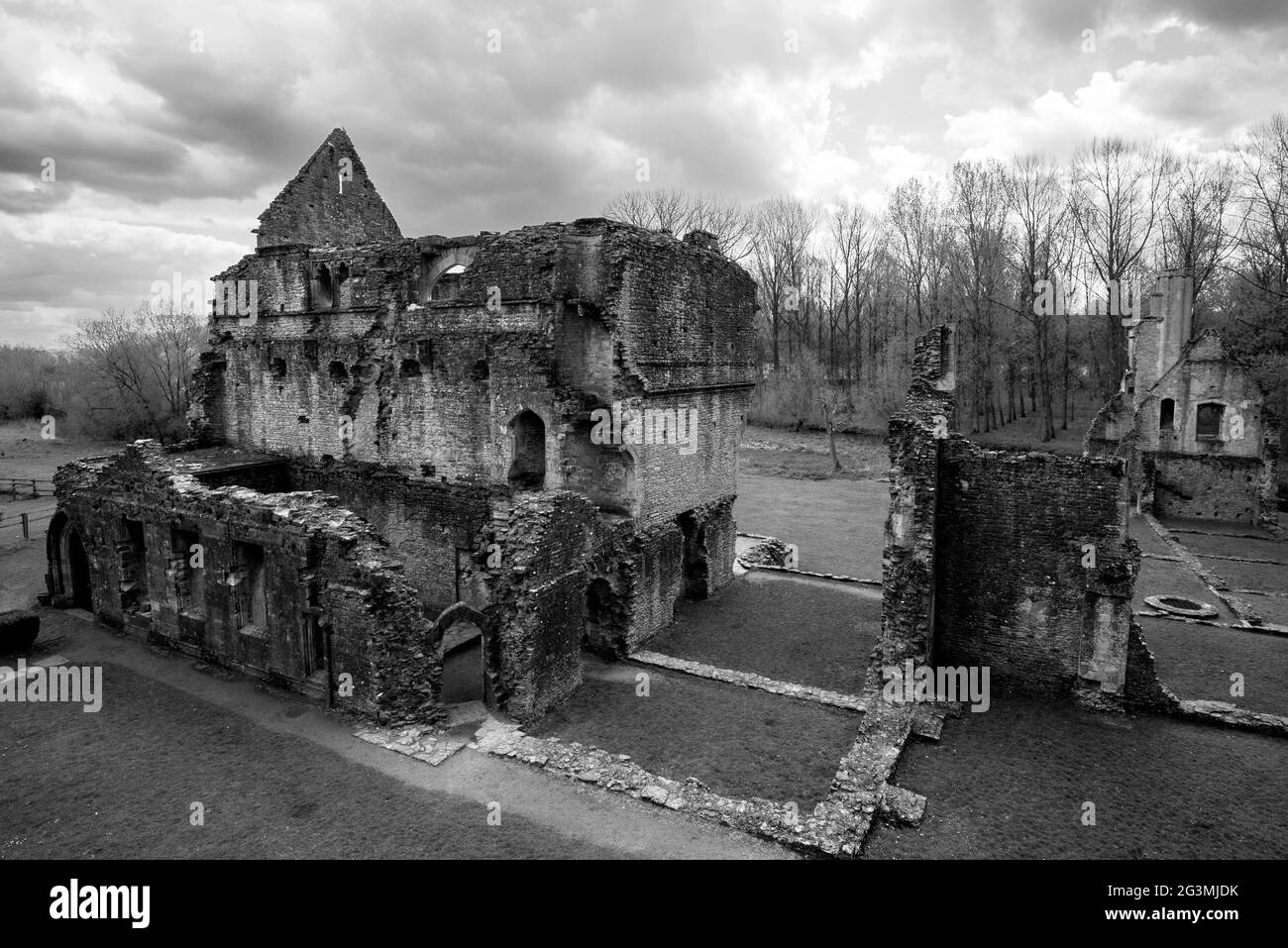 Rovine a Minster Lovell, Oxfordshire, Regno Unito Foto Stock