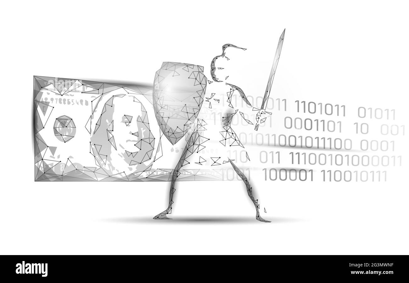Moneta di banconote criptovaluta digitale web online. Tecnologia per lo scambio di informazioni su caselle di denaro. Internet astratto blu pagamento elettronico Illustrazione Vettoriale