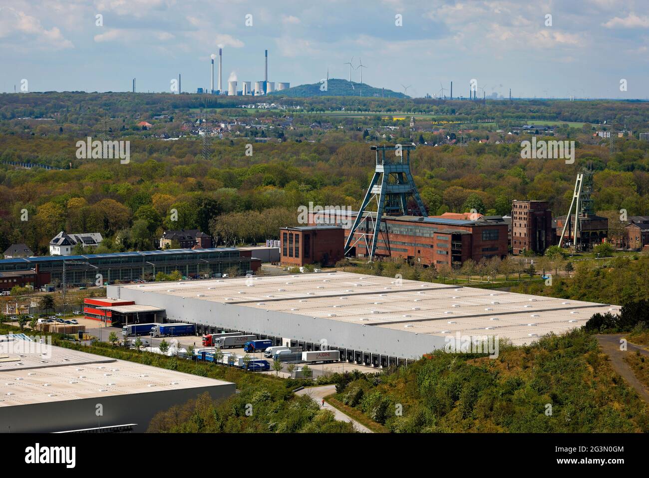 '07.05.2021, Herten, Renania Settentrionale-Vestfalia, Germania - Logistica sviluppo commerciale sul sito della collera Ewald in disuso a Herten, Uniper SC Foto Stock
