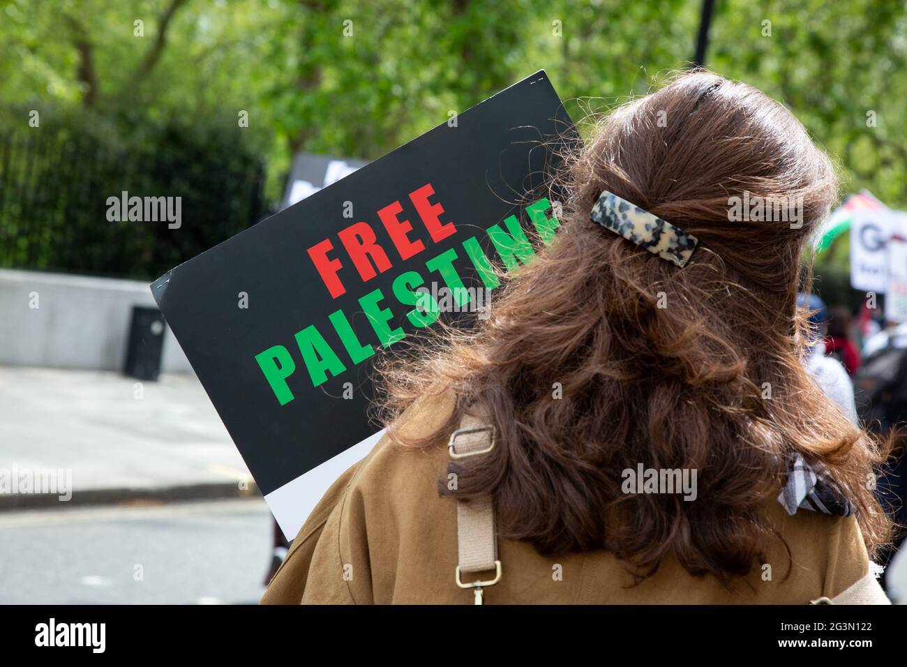 Protesta contro la Palestina libera, Londra, 22.5.2021 Foto Stock