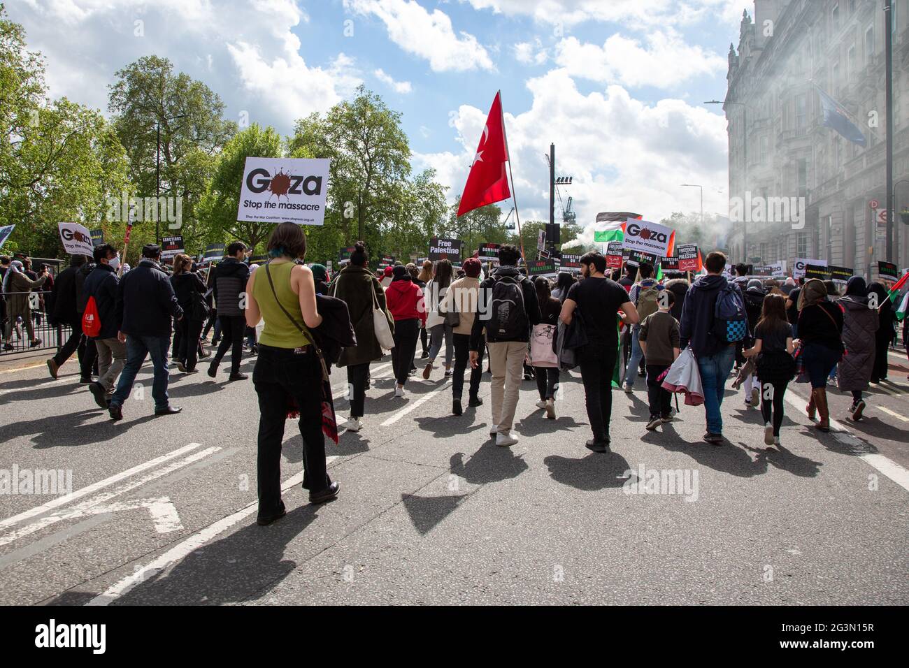 Protesta contro la Palestina libera, Londra, 22.5.2021 Foto Stock