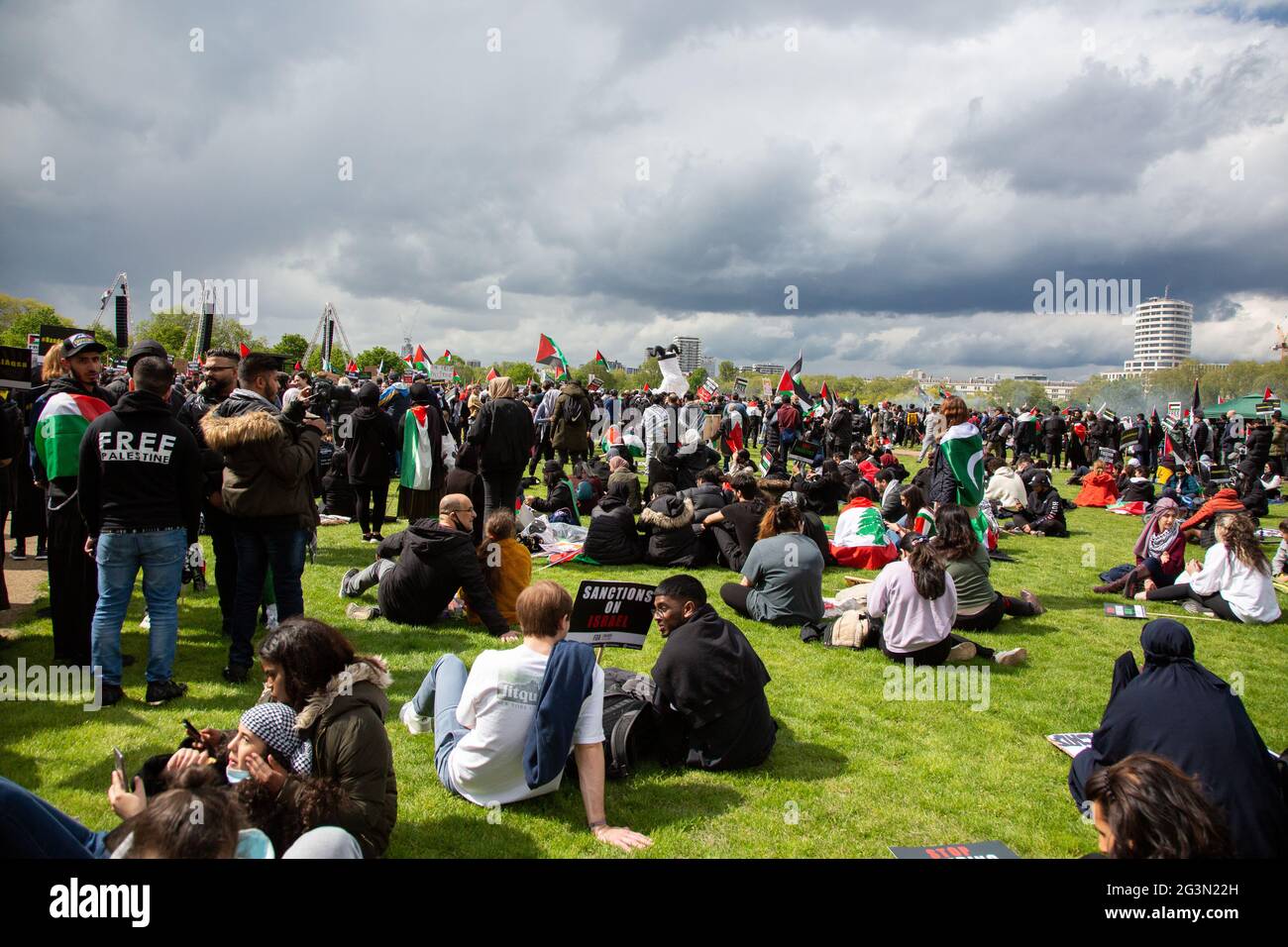 Protesta contro la Palestina libera, Londra, 22.5.2021 Foto Stock