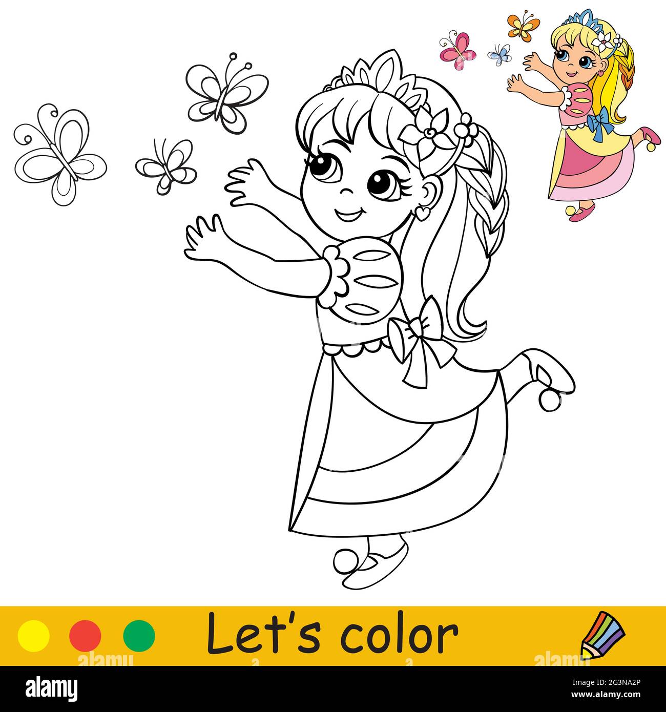 Libro da colorare principessa immagini e fotografie stock ad alta  risoluzione - Alamy