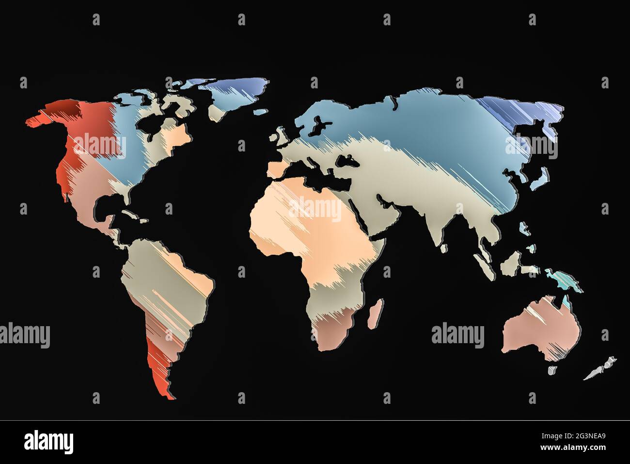 Circa delineato mappa del mondo come global business concetti Foto Stock Circa delineato mappa del mondo come global business concetti Foto Stock