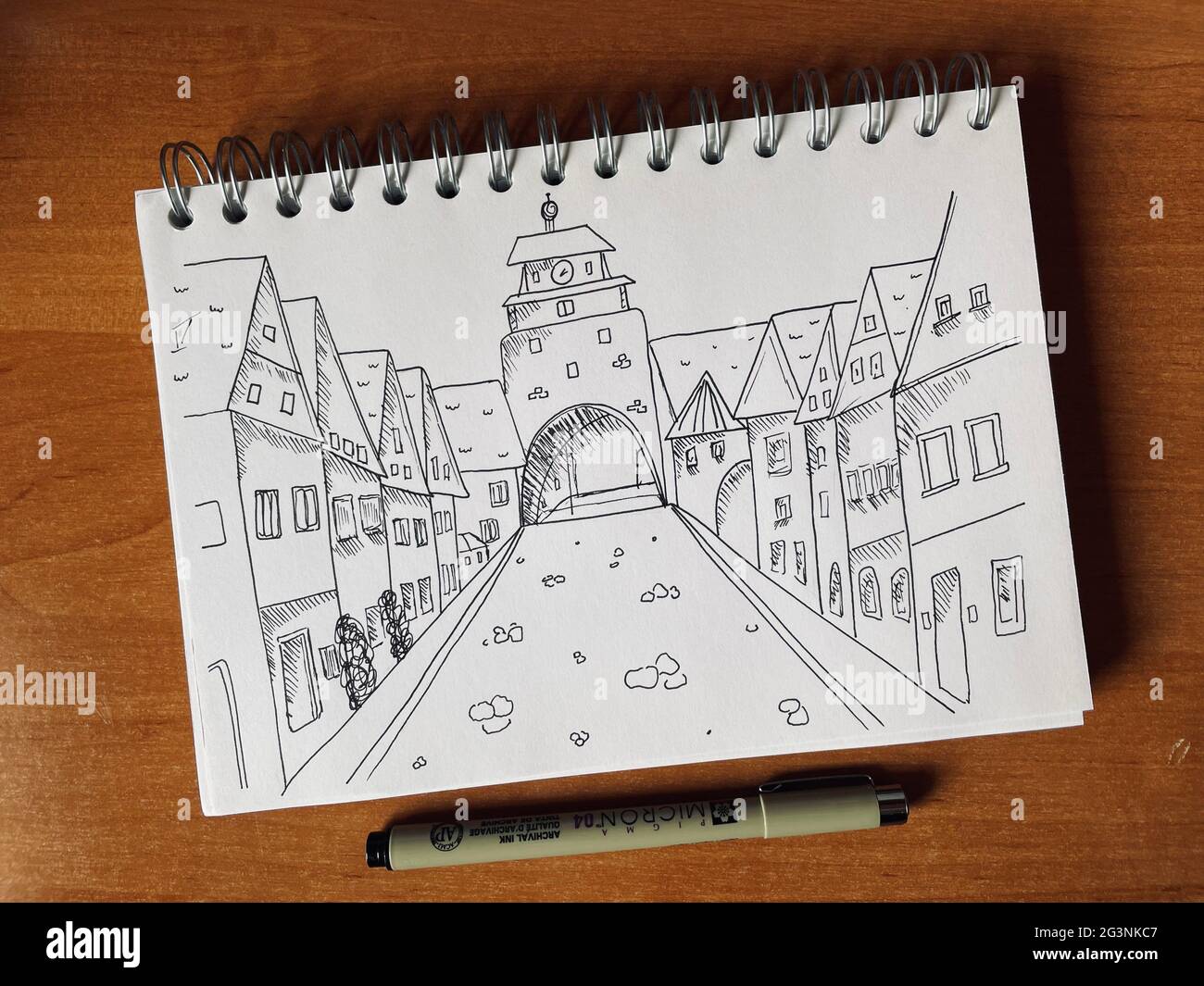 Disegno urbano di una città Foto Stock