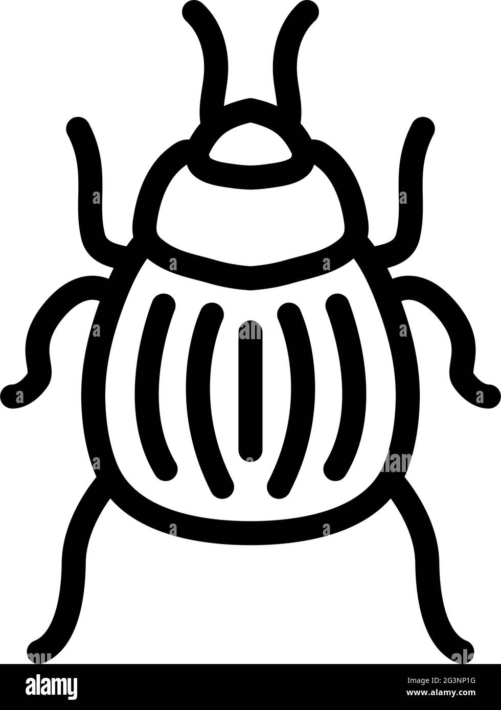 Icona Colorado Beetle. Design audace con larghezza della traccia modificabile. Illustrazione vettoriale. Illustrazione Vettoriale