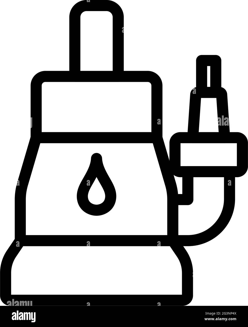 Icona della pompa dell'acqua sommersa. Design audace con larghezza della traccia modificabile. Illustrazione vettoriale. Illustrazione Vettoriale