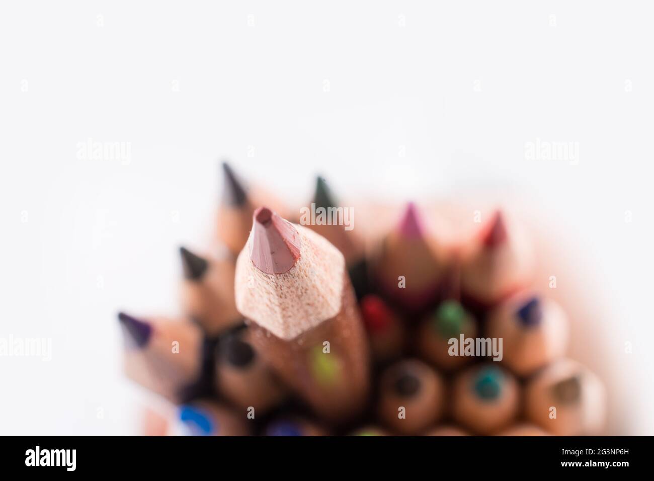 Matite colorate di vari colori Foto Stock