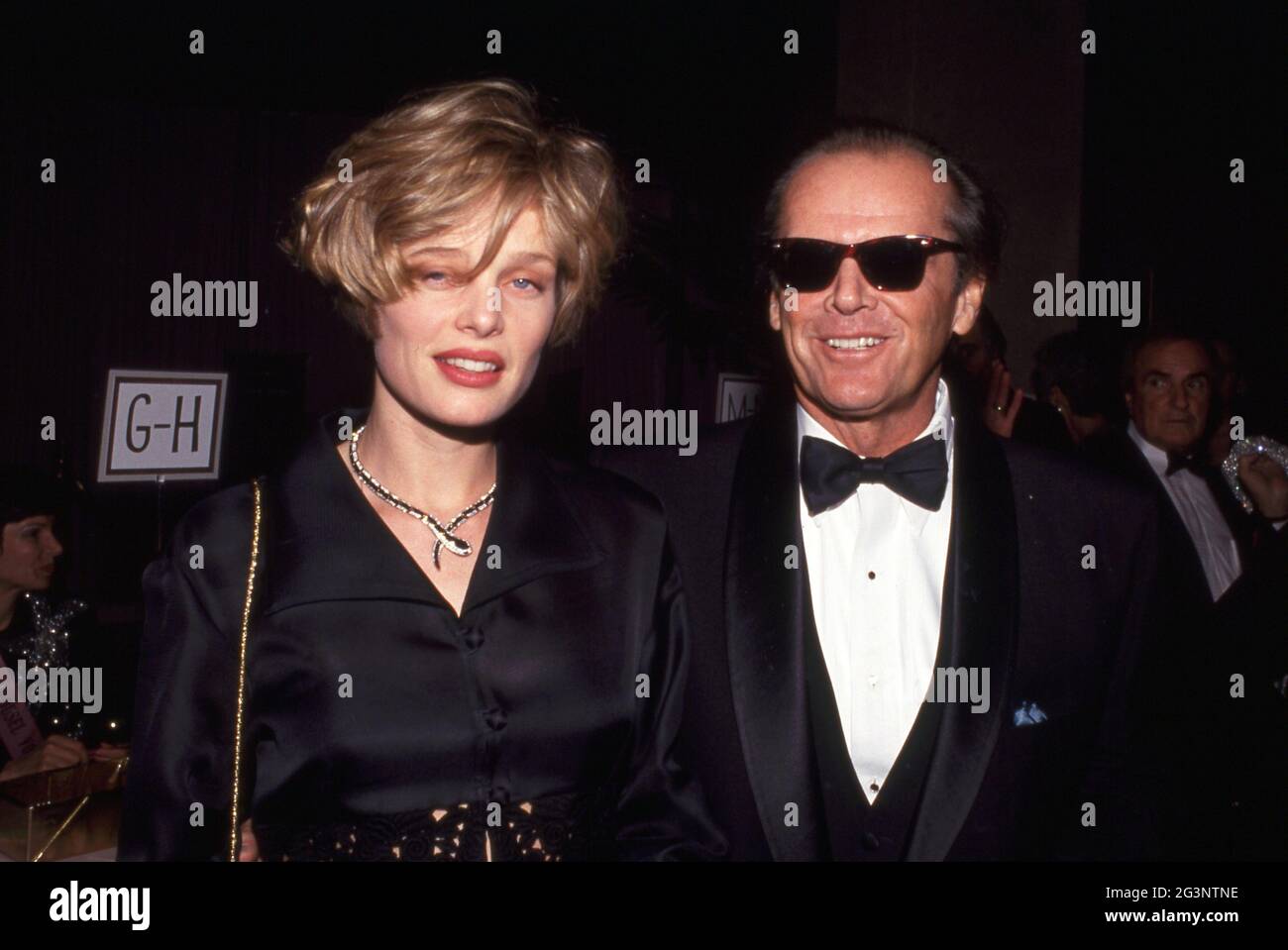 Rebecca Broussard e Jack Nicholson 1990. Credito: Ralph Dominguez/MediaPunch Foto Stock