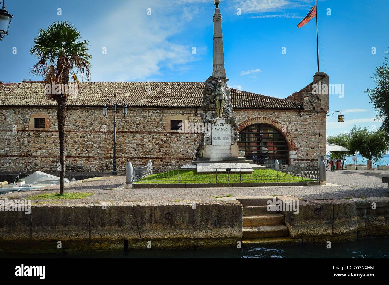 Porto-porto-monumento di Lazise del Garda, Foto Stock