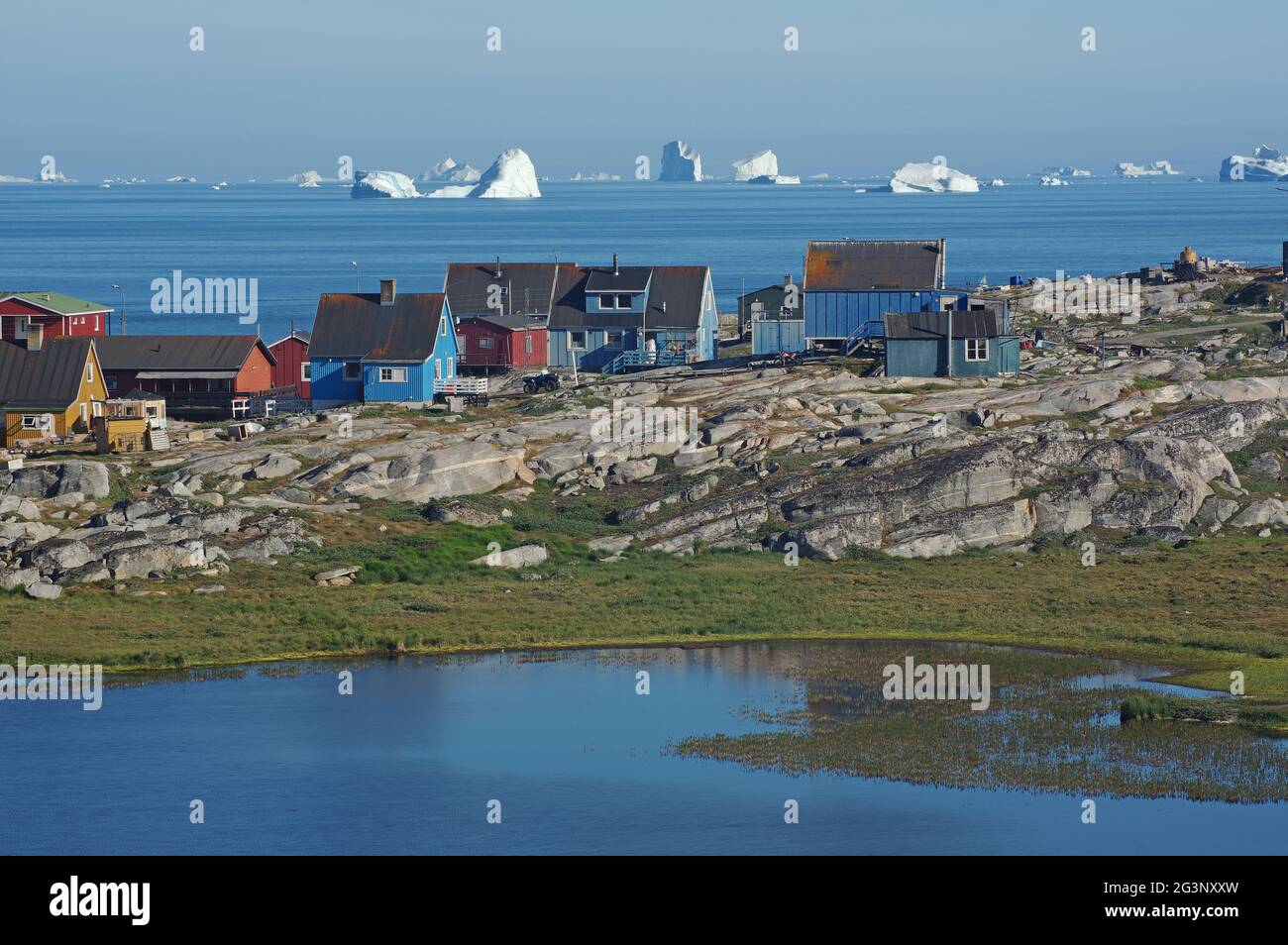Estrema vita nella groenlandia occidentale - Isola di Disko Foto Stock