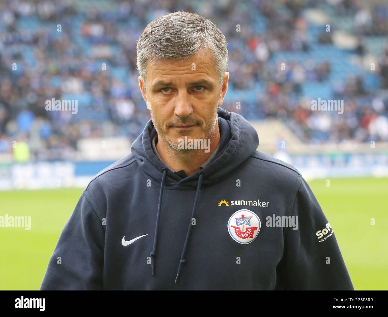 Capo allenatore Jens HÃ¤rtel FC Hansa Rostock DFB 3° campionato 2019-20 dopo la partita Magdeburg 19.10.19 Foto Stock