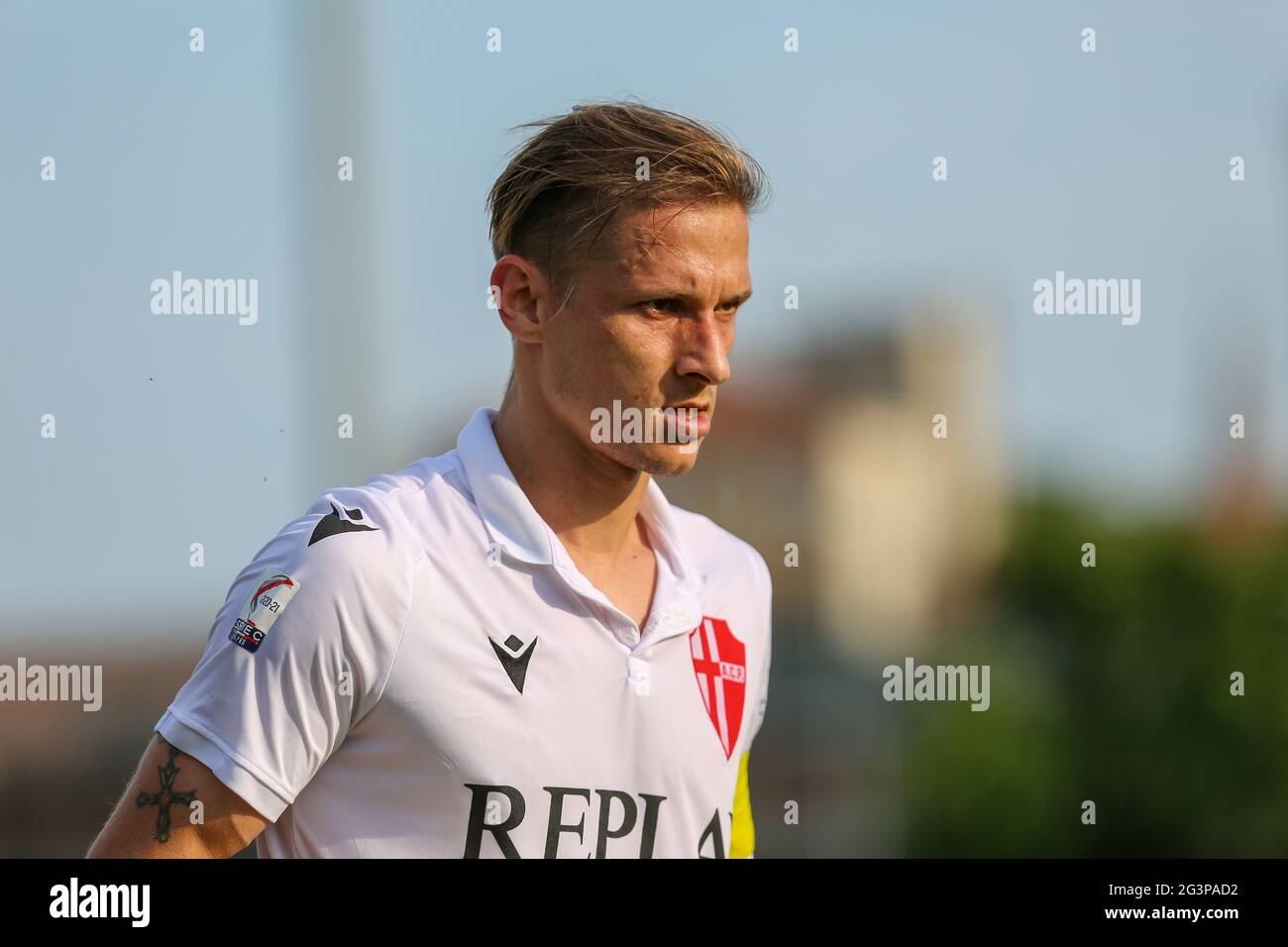 Alessandria, Italia. 17 Giugno 2021. P. da Silva Ronaldo di Padova durante la partita finale di Lega Pro Playoff tra gli Stati Uniti Alessandria e Padova Calcio allo stadio Giuseppe Moccagatta. Credit: Massimiliano Ferraro/Medialys Images/Alamy Live News Credit: Medialys Images/Alamy Live News Foto Stock