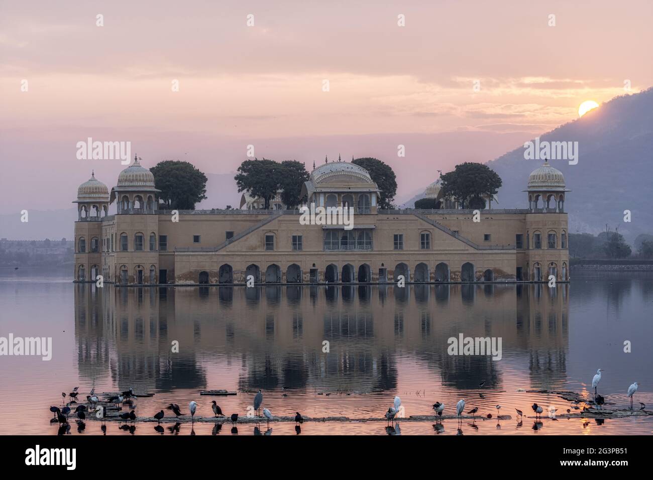 JAL mahal Water Palace alba Foto Stock