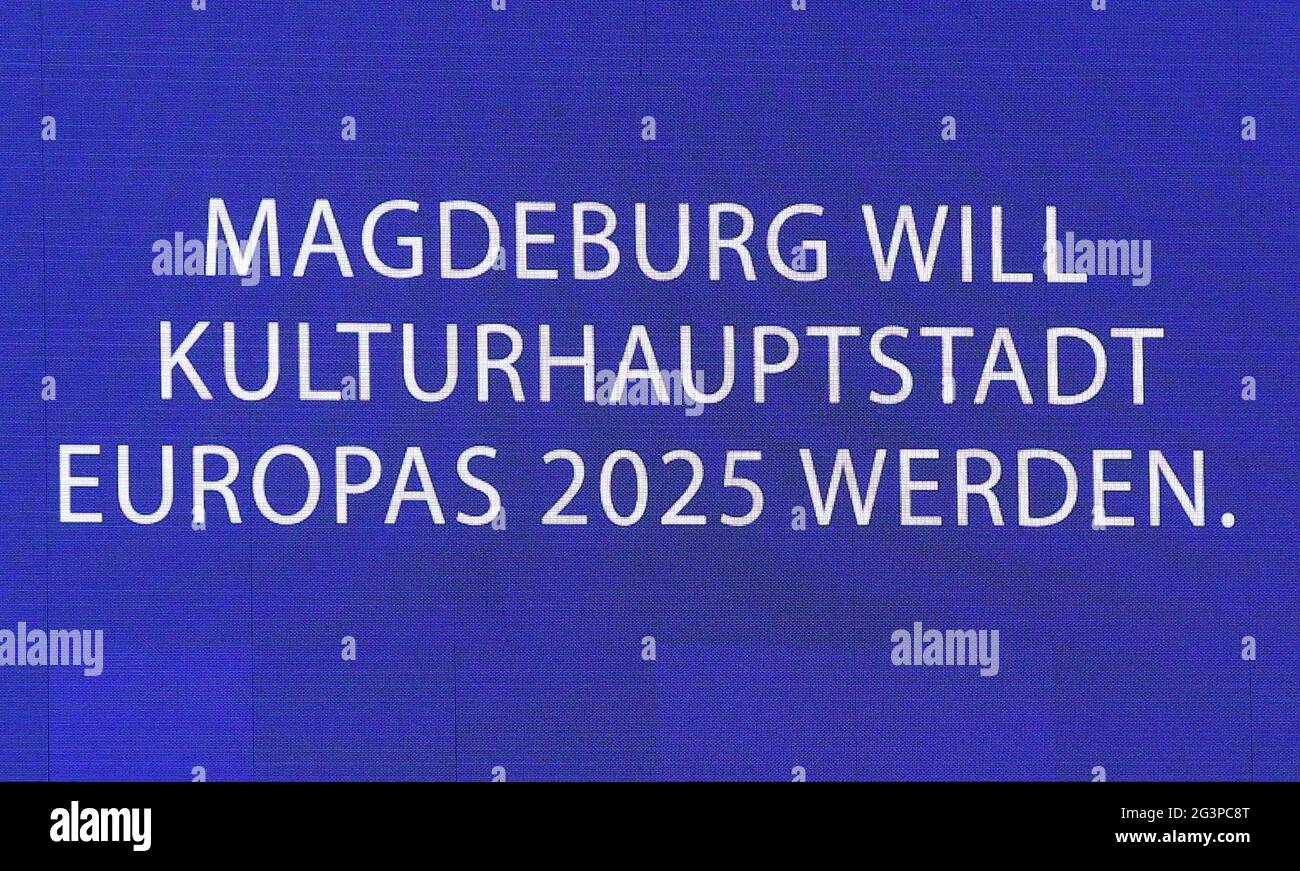 Domanda di Magdeburgo per la capitale europea della cultura 2025 Foto Stock